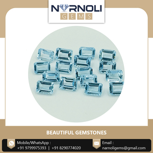 Fabricant indien de topaze bleue 7X5mm octogone à facettes bijoux utiliser des pierres précieuses semi-précieuses à vendre - Product Image 5