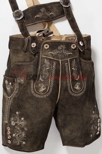 Nouveauté : Shorts bavarois élégants pour hommes, Lederhosen brodés, anti-rides, coupe-vent, par ISONZ - Product Image 4