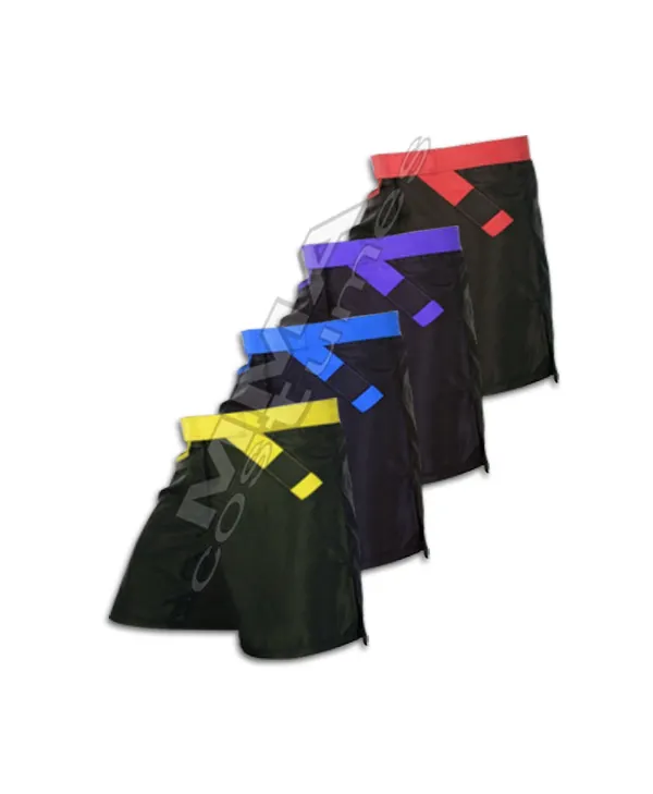 Wholesale custom belt rank short mma belt rank shorts no gi belt rank short