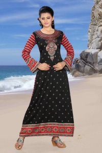 Vestido caftán marroquí, caftán abaya de Dubái, estampado geométrico - Product Image 5