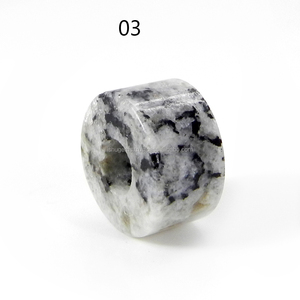 Cuentas de piedra Natural Orbicular jaspe, 14x8x5mm, cuentas de gran agujero, cuentas europeas para pulsera, IG0109 - Product Image 3