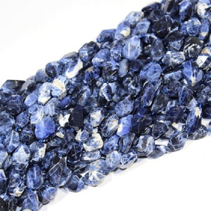 High Quality Sodalite Nugget Faceted Drilled Faceted Gemstone Full Strand Natural Stone <b>Crystal</b> <b>Healing</b> <b>Necklace</b> Wholesaler - Product Image 2