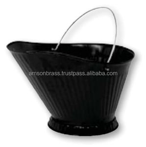 Cubo de carbón de hierro metálico, herramienta de limpieza del hogar, Cubo de carbón, Cubo de carbón de Metal decorativo de alta calidad para el hogar - Product Image 1
