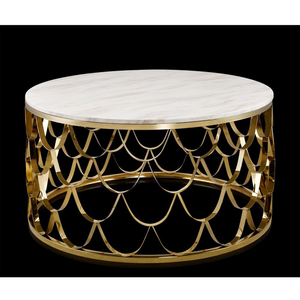 Mesa de centro superior de cristal para sala de estar, mueble de lujo de METAL, superventas - Product Image 6