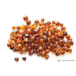Fine Oval Cut Cabochon Glass Bead Bulk Wholesale Yellow Amber Gemstones Jewelry