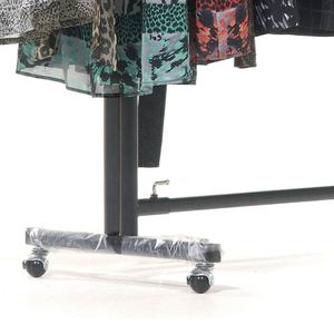 ชั้นแสดงเสื้อผ้าแบบตั้งพื้นโลหะรางคู่สีขาวสำหรับโฆษณา - Product Image 4