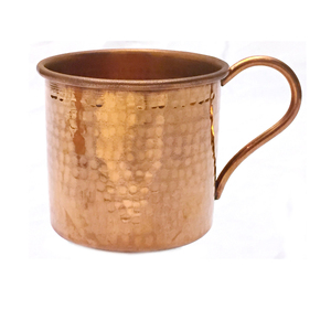 Tasse ronde de luxe en cuivre martelé Moscow Mule Accessoires de bar en gros pour bars à bière - Product Image 1