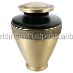 Diseño de Hojas Vivas verdes, urna de Metal de estilo americano, Brassworld, suministros funerarios Premium para adultos de India de Metal y latón - Product Image 6