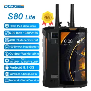 Doogee S80 lite Dual 4G 64G IP68 IP69K 10080mAh 5.99 "MT6763 Octa Core 13MP 8.0MP Senza Fili caricatore OTG Android Smartphone