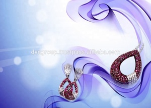 Conjunto de colgante Vintage clásico de Plata de Ley 925 con diseño único de rubí joyería de moda para aniversario - Product Image 6