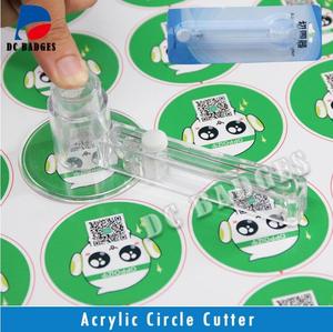 Baru DIY Tombol Pembuat 75 Mm Badge Membuat Mesin + 75 Mm Akrilik Pemotong Kertas + 500 Pcs Logam lencana Aksesoris - Product Image 4
