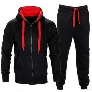 Traje deportivo de diseño personalizado para hombre, chándal liso de color blanco - Product Image 2