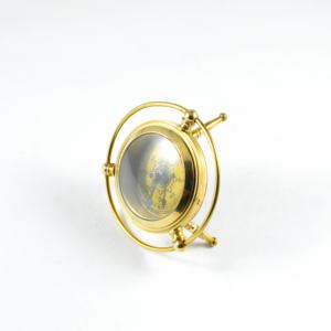 Support trépied en laiton poli nautique 2 \ "boussole directionnelle nouveauté cadeau d'entreprise en alliage de métal et verre - Product Image 3