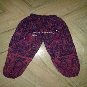 Nouveaux pantalons/pantalons de harem pour femmes respirants d'été, 100% coton, couleurs mélangées, fermeture à cordon, fournisseur en gros d'Inde - Product Image 1