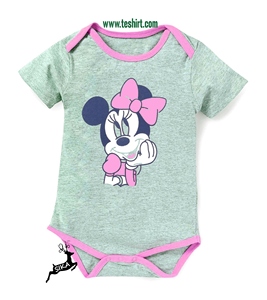wholesale tirupur oem Organic bamboo Cotton natural Cute <b>Animal</b> Kids Custom Blank Baby Onesie newRomper wholesale tirupur india - Product Image 2