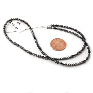 Collier de perles de diamant noir naturel, brins de perles de diamant, collier de perles de diamant - Product Image 4