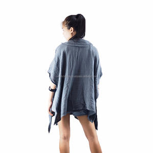 Napat Women Fashion Pattern Long Sleeve Deep Blouses Tops Wholesale - Product Image 3