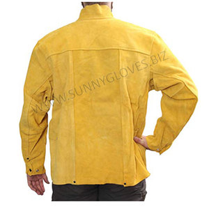Veste de soudage en cuir de col ignifuge écologique de haute qualité/veste de soudage en peau de vache fendue - Product Image 2