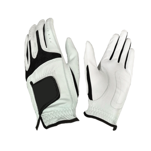 Gants de golf en cuir Cabretta blanc personnalisés de haute qualité, respirants, antidérapants, légers, à doigts complets, équipement sportif BR, Indonésie - Product Image 1