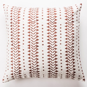 African Inspired Printed Mudcloth Throw Pillow <b>Cover</b> Back Support White Cushion Wholesale Decorative 18X18 mud-cloth pillow - Product Image 1