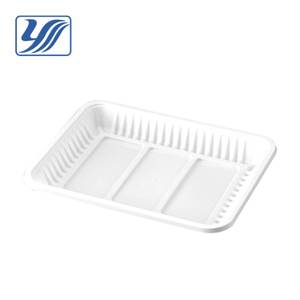 Barquette rectangulaire blanche biodégradable en PLA pour l'emballage alimentaire - Product Image 3