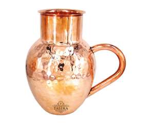 ขายส่งผู้ผลิตเครื่องดื่มทองแดงแก้วเหยือกน้ำที่มีฝาปิด - Product Image 1