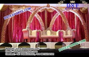Telón de fondo Floral de boda americana, escenario de fibra, juegos de etapas de boda, escenario de boda de diseño real - Product Image 6