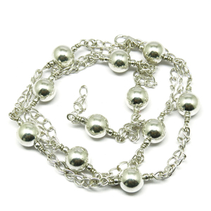 Collar de cadena de plata de ley 925 para mujer, Charm Simple, joyería de plata - Product Image 1