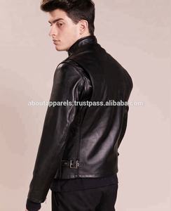 Nouvelle veste de moto en cuir de mouton véritable de haute qualité avec manteau zippé - Product Image 3