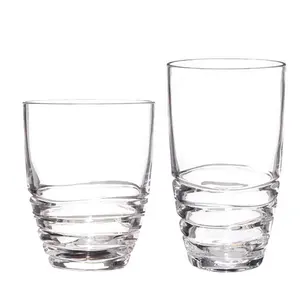 17oz 500ml BPA Free Plastic SAN AS Acrylic Drinking Highball <b>Glass</b> - Product Image 1