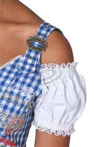 Trachten allemand vert blanc tissu à carreaux en laiton Hocks femmes Vintage Folk Fashion (trachten Medier) Oktberfest Shirt - Product Image 3