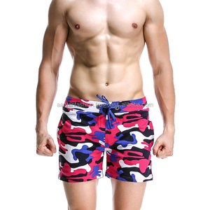 Pantalones cortos de chándal informales de cintura con cordón de secado rápido impermeables de algodón 100% de lona con estampado Floral para hombre para entrenamiento de verano - Product Image 2