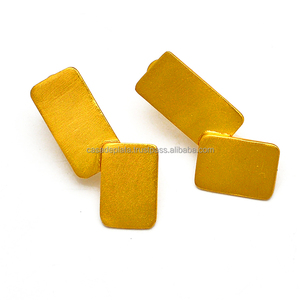 925 plata esterlina chapado en oro Stud pendiente hecho a mano textura pendiente mayorista joyería fabricación por CASA DE PLATA - Product Image 1