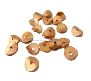 Espaciador de cuentas onduladas chapadas en oro rosa, accesorios de joyería, cuentas - Product Image 1