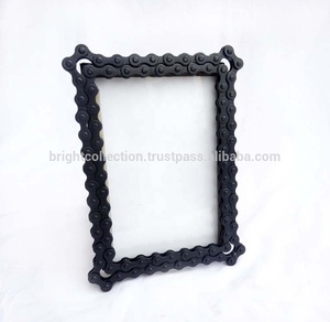 กรอบรูปภาพโคมไฟรูปดาวกรอบรูปดีไซน์เนอร์โดยสายโซ่เหล็กรีไซเคิลกรอบรูปงานทำมือ - Product Image 2
