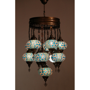 โคมไฟระย้ากระจกโมเสกสไตล์ตุรกี 11 ชิ้น รุ่นที่ 3 ประหยัดพลังงาน ได้รับการรับรองมาตรฐาน CE 110-240V - Product Image 2