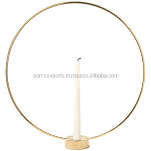 Candelabro de Metal de alambre chapado en oro con diseño de corona para Navidad y boda/decoración del hogar - Product Image 1