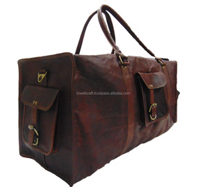 <b>Bag</b> Leather Travel <b>Men</b> Genuine <b>Gym</b> Duffle Luggage Vintage <b>S</b> Overnight Shoulder <b>bag</b> - Product Image 4