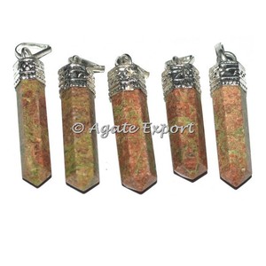 Venta al por mayor de cristal de piedras preciosas de labradorita lápiz colgantes - Product Image 1
