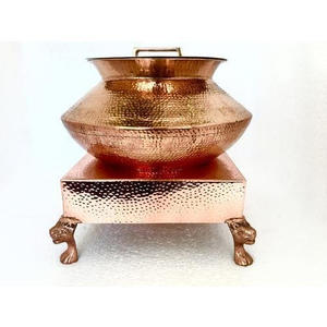 Grill rôtissoire rond en laiton et cuivre, produit de luxe, pour la cuisine - Product Image 1