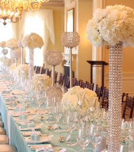 Floreros DE BODA Soporte de flores cilíndrico para centros de mesa Jarrones altos de acrílico transparente para mesas Fiesta Hogar - Product Image 2