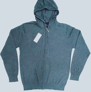 Sudadera con capucha y cremallera completa de algodón satinado para hombre, estilo universitario retro, marca Overrun, lote de stock de Bangladés para otoño - Product Image 1