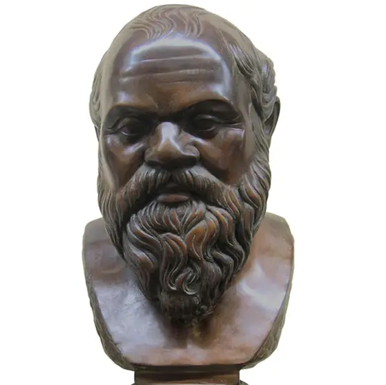 Hot Koop Voor Casting Metalen Bronzen Buste Van Socrates Sculptuur