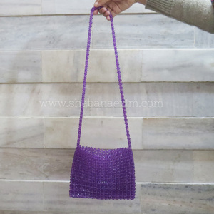 Handmade Casual Tote Women's Wedding <b>Clutch</b> Single Plain Hand Beaded Bag with <b>Pearl</b> Beading Customized Size Open - Product Image 5