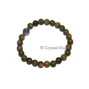 Buy Online Reiki Gemstone Unakite <b>Bracelets</b> Hand Crafted <b>Beaded</b> <b>Bracelets</b> - Product Image 1