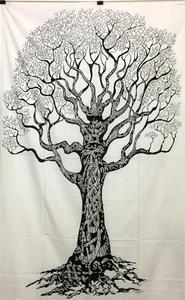 Tapiz de algodón tamaño doble ropa de cama colcha multicolor árbol seco impreso colgante de pared hermosa decoración del hogar por consignadores indios - Product Image 4