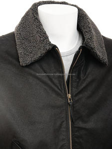 Giacca da Motociclista in Pelle di Vacchetta Nera Personalizzata 2026 per Uomo, Stile Bomber con Fodera Calda - Product Image 3