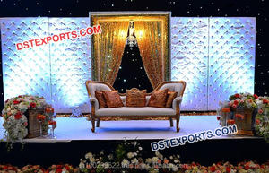 Decente estilo boda escenario de cristal de pared Panel de cuero boda distintos de cuero - Product Image 5