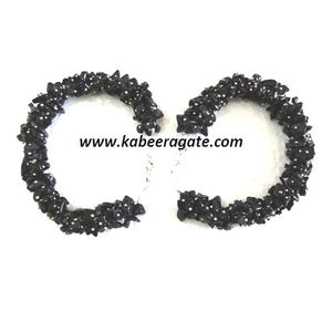 สร้อยข้อมือโลหะอัญมณีขายส่ง: สร้อยข้อมือโลหะทัวร์มาลีนสีดำ - Product Image 1