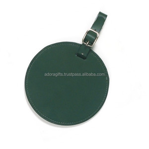 Etiqueta de equipaje artesanal premium de cuero con tamaño, forma, diseño, color personalizables - Product Image 1